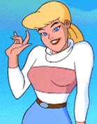 Dexter's love interest is Steff (voiced by Tracy Rowe). 