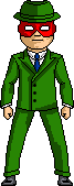 The Press Guardian, his first costume and identity