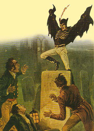 Aldine Publishing's Spring-Heeled Jack, as drawn by Robert Prowse Jr. for the cover of Spring-Heeled Jack #2