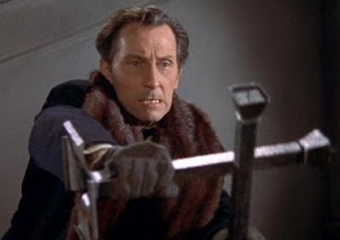 Peter Cushing - this is actully him as Baron Frankenstein, but it's as close as I could get to Cushing in the role of van Helsing